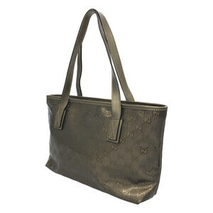 Gucci Bron GG khaki White Shoulder Imprime metallic Green Bag Tote